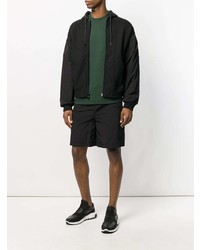 schwarzer Pullover mit einem Kapuze von Alexander Wang