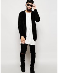 schwarzer Pullover mit einem Kapuze von Asos