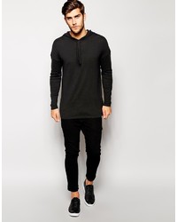 schwarzer Pullover mit einem Kapuze von Asos