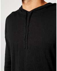 schwarzer Pullover mit einem Kapuze von Asos