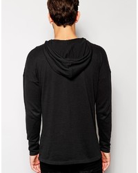 schwarzer Pullover mit einem Kapuze von Asos