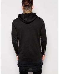 schwarzer Pullover mit einem Kapuze von Asos