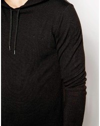 schwarzer Pullover mit einem Kapuze von Asos