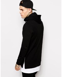 schwarzer Pullover mit einem Kapuze von Asos