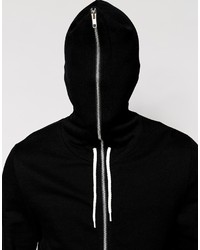 schwarzer Pullover mit einem Kapuze von Asos