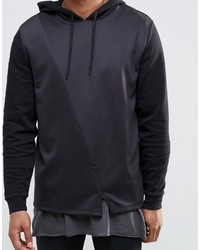 schwarzer Pullover mit einem Kapuze von Asos