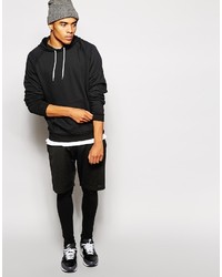 schwarzer Pullover mit einem Kapuze von Asos