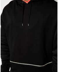 schwarzer Pullover mit einem Kapuze von Asos