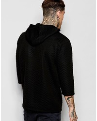 schwarzer Pullover mit einem Kapuze von Asos