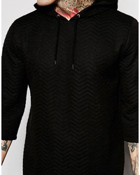 schwarzer Pullover mit einem Kapuze von Asos