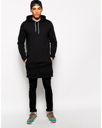 schwarzer Pullover mit einem Kapuze von Asos