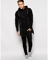 schwarzer Pullover mit einem Kapuze von Asos