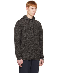 schwarzer Pullover mit einem Kapuze von Zegna