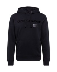 schwarzer Pullover mit einem Kapuze von Calvin Klein Jeans