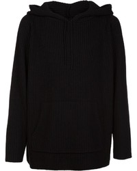schwarzer Pullover mit einem Kapuze von Christian Dada