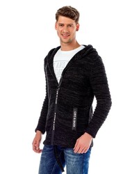 schwarzer Pullover mit einem Kapuze von Cipo & Baxx