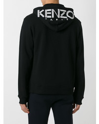 schwarzer Pullover mit einem Kapuze von Kenzo