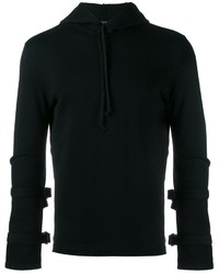 schwarzer Pullover mit einem Kapuze von Comme des Garcons