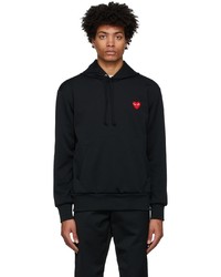 schwarzer Pullover mit einem Kapuze von Comme Des Garcons Play