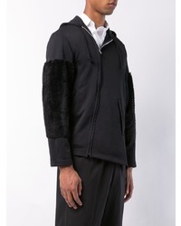 schwarzer Pullover mit einem Kapuze von Comme Des Garcons Homme Plus