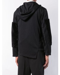 schwarzer Pullover mit einem Kapuze von Comme Des Garcons Homme Plus