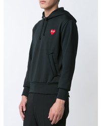 schwarzer Pullover mit einem Kapuze von Comme Des Garcons Play