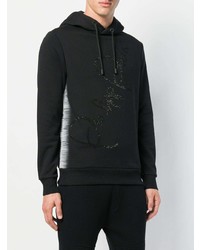 schwarzer Pullover mit einem Kapuze von Philipp Plein