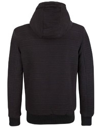 schwarzer Pullover mit einem Kapuze von DRY LAUNDRY