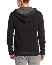 schwarzer Pullover mit einem Kapuze von edc by Esprit