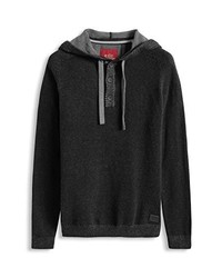 schwarzer Pullover mit einem Kapuze von edc by Esprit