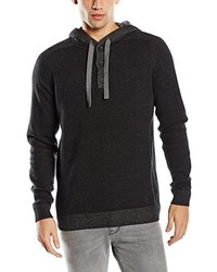 schwarzer Pullover mit einem Kapuze von edc by Esprit