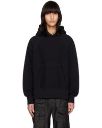 schwarzer Pullover mit einem Kapuze von Engineered Garments