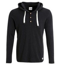schwarzer Pullover mit einem Kapuze von Esprit