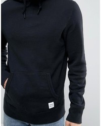 schwarzer Pullover mit einem Kapuze von Converse