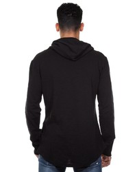 schwarzer Pullover mit einem Kapuze von EX-PENT