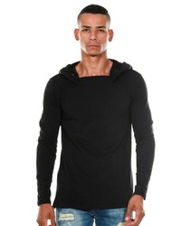 schwarzer Pullover mit einem Kapuze von EX-PENT