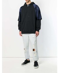 schwarzer Pullover mit einem Kapuze von Alexander Wang