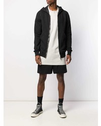 schwarzer Pullover mit einem Kapuze von Rick Owens DRKSHDW