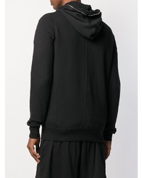 schwarzer Pullover mit einem Kapuze von Rick Owens DRKSHDW