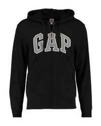 schwarzer Pullover mit einem Kapuze von Gap