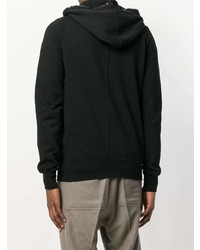 schwarzer Pullover mit einem Kapuze von Rick Owens DRKSHDW