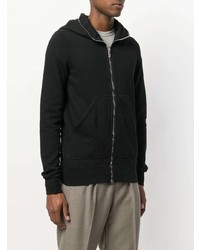 schwarzer Pullover mit einem Kapuze von Rick Owens DRKSHDW