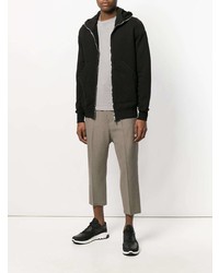 schwarzer Pullover mit einem Kapuze von Rick Owens DRKSHDW