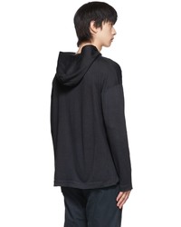 schwarzer Pullover mit einem Kapuze von Massimo Alba