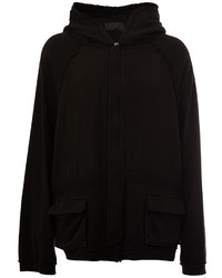 schwarzer Pullover mit einem Kapuze von Haider Ackermann