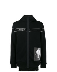schwarzer Pullover mit einem Kapuze von Helmut Lang