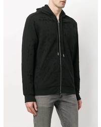 schwarzer Pullover mit einem Kapuze von Diesel