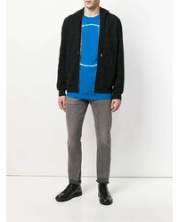 schwarzer Pullover mit einem Kapuze von Diesel