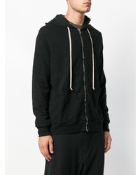 schwarzer Pullover mit einem Kapuze von Rick Owens DRKSHDW