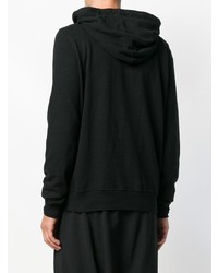 schwarzer Pullover mit einem Kapuze von Rick Owens DRKSHDW